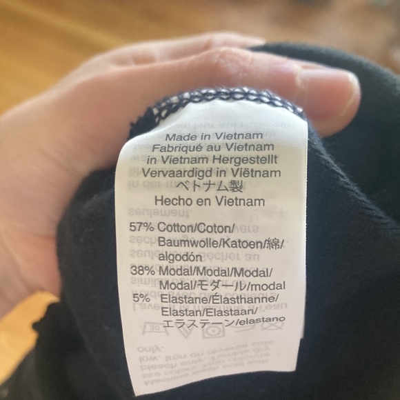 Madewell Black Lettuce Edge Gold Polka Dot T Shirt - Picture 4 of 5